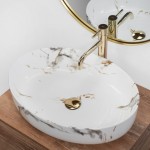 Накладной умывальник Rea Queen Carrara Shiny Накладной умывальник Rea Queen Carrara Shiny